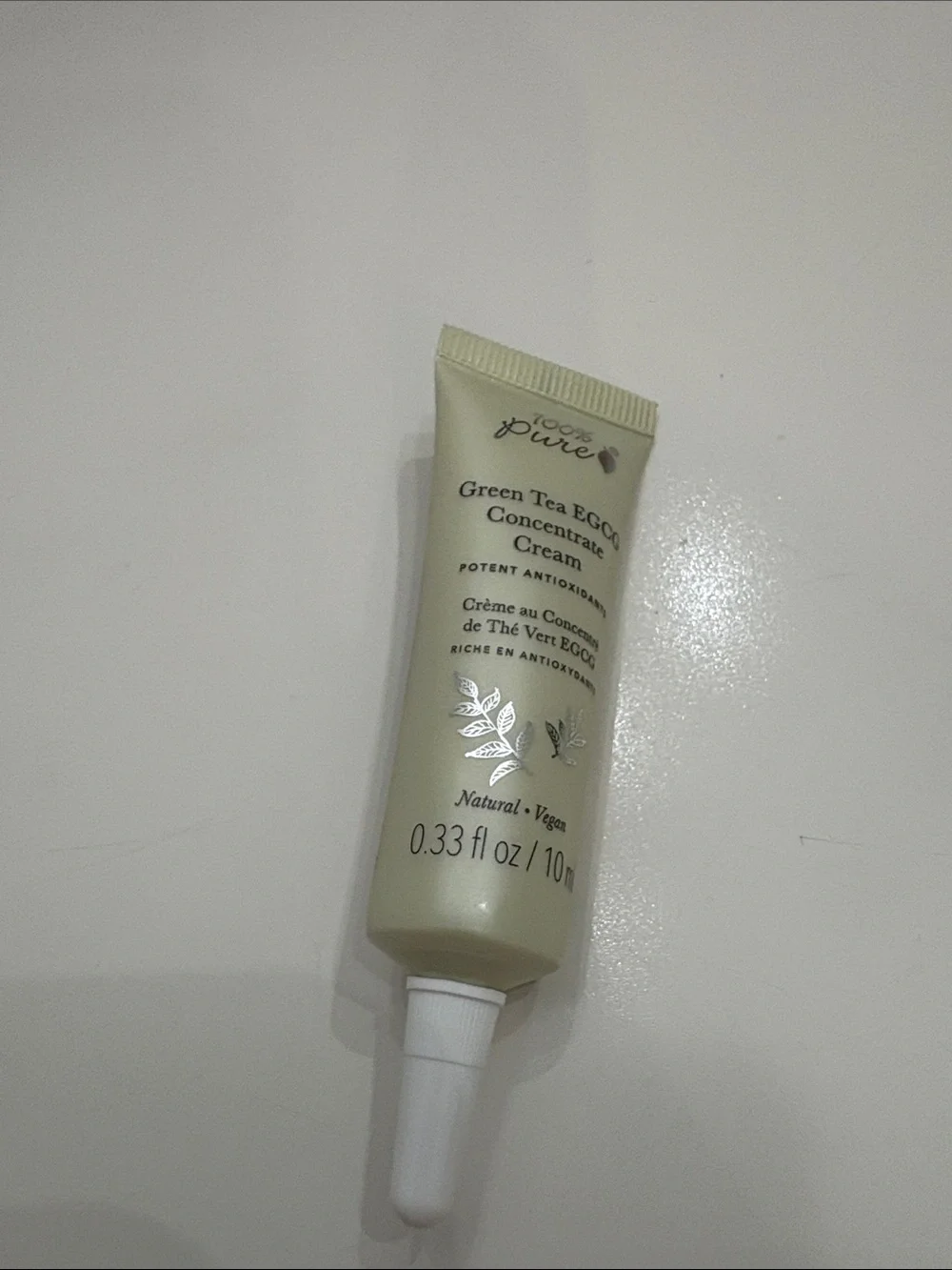 100% Pure Green Tea EGCG Concentrate Cream - Light Green Tube with White Cap